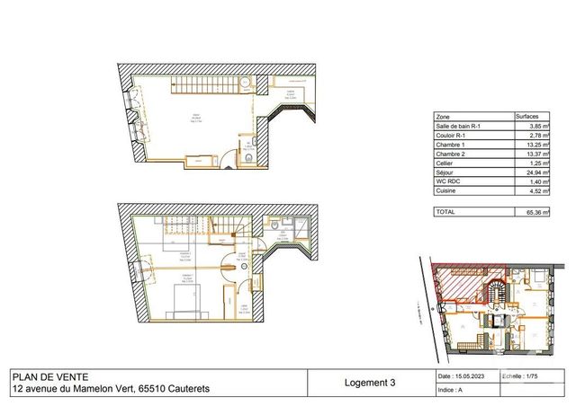 Appartement F3 à vendre - 3 pièces - 65.36 m2 - CAUTERETS - 65 - MIDI-PYRENEES - Century 21 L'Immobilière Des Gaves