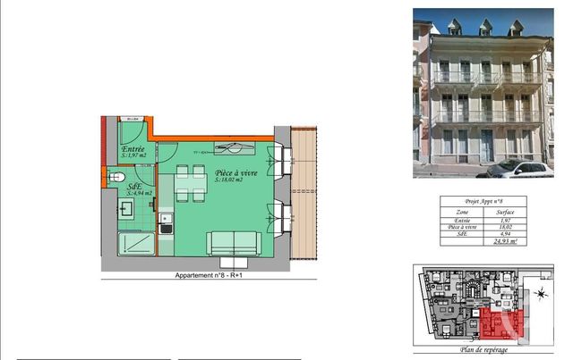 Appartement F1 à vendre - 1 pièce - 24.93 m2 - CAUTERETS - 65 - MIDI-PYRENEES - Century 21 L'Immobilière Des Gaves
