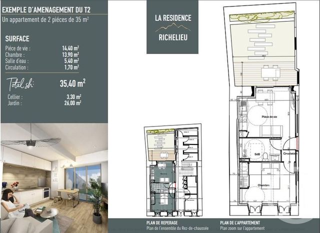 Appartement F2 à vendre - 2 pièces - 35.4 m2 - CAUTERETS - 65 - MIDI-PYRENEES - Century 21 L'Immobilière Des Gaves