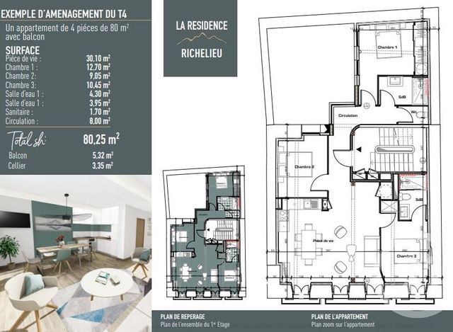 Appartement F4 à vendre - 4 pièces - 80.25 m2 - CAUTERETS - 65 - MIDI-PYRENEES - Century 21 L'Immobilière Des Gaves