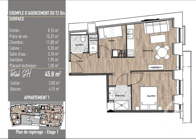 Appartement F2 à vendre - 2 pièces - 45.66 m2 - CAUTERETS - 65 - MIDI-PYRENEES - Century 21 L'Immobilière Des Gaves
