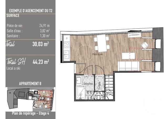 Appartement F3 à vendre - 3 pièces - 44.23 m2 - CAUTERETS - 65 - MIDI-PYRENEES - Century 21 L'Immobilière Des Gaves