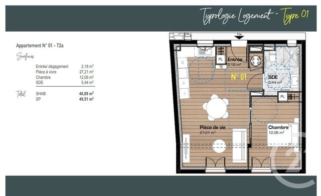 Appartement F2 à vendre - 2 pièces - 46.89 m2 - CAUTERETS - 65 - MIDI-PYRENEES - Century 21 L'Immobilière Des Gaves