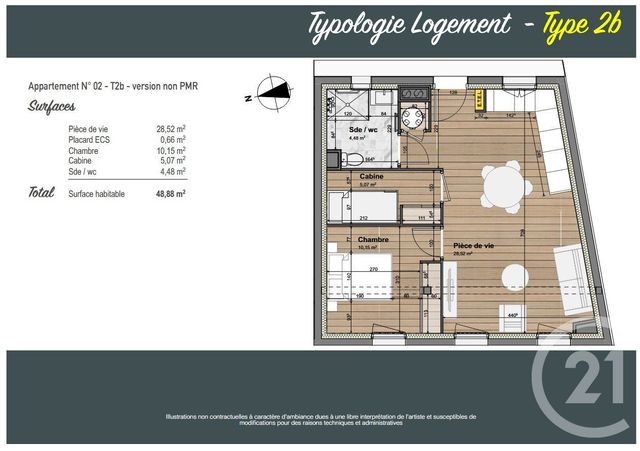 Appartement F2 à vendre - 2 pièces - 48.42 m2 - CAUTERETS - 65 - MIDI-PYRENEES - Century 21 L'Immobilière Des Gaves