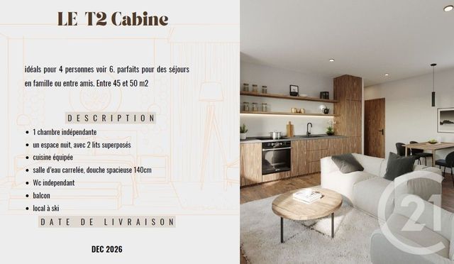 Appartement à vendre - 2 pièces - 42.49 m2 - CAUTERETS - 65 - MIDI-PYRENEES - Century 21 L'Immobilière Des Gaves
